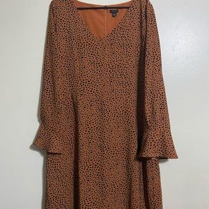 Women’s cheetah print long sleeve dress